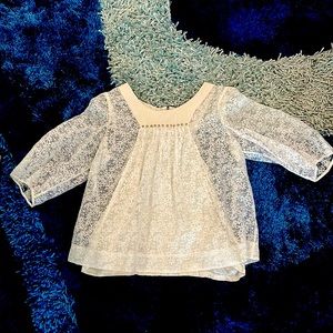 3.1 Phillip Lim  Off white trapeze see through blouse size 6 from the 2010s